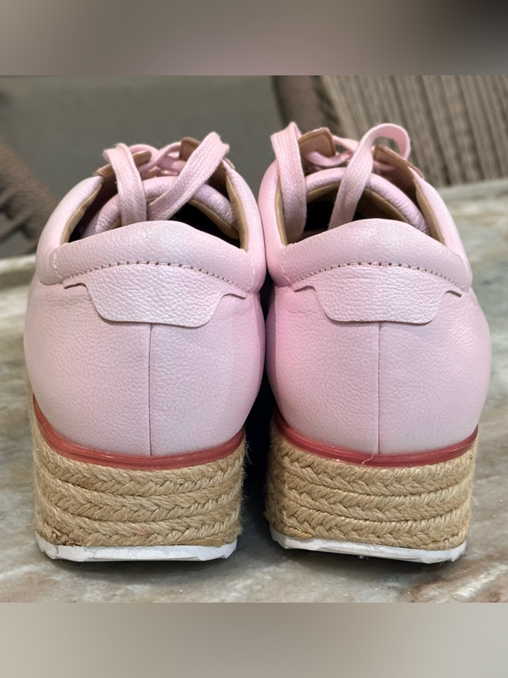 Women’s HALOGEN pink leather oxfords- Size 8 - Picture 5 of 8
